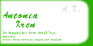 antonia kren business card